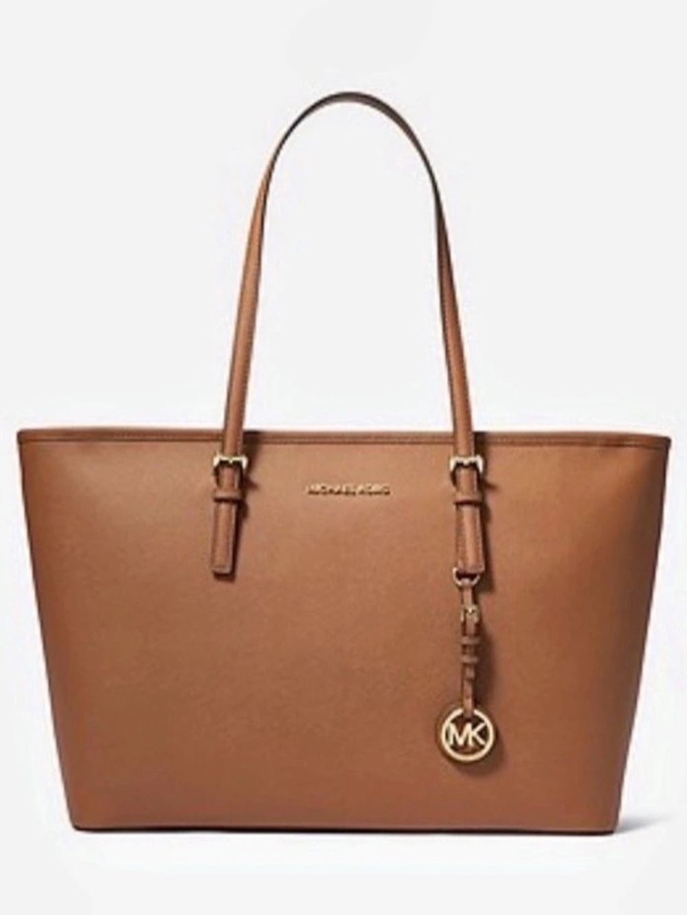 Michael Kors Jet Set Travel Top-Zip Tote Brown